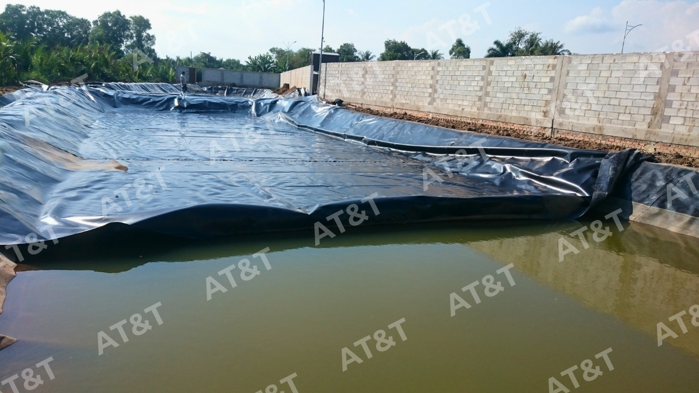 Thi công bạt HDPE cho hầm biogas