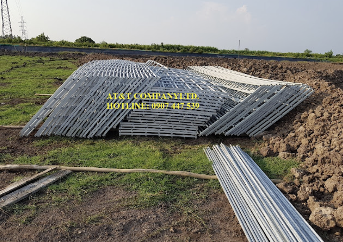 Ao tròn khung sắt làm ao nuôi tôm