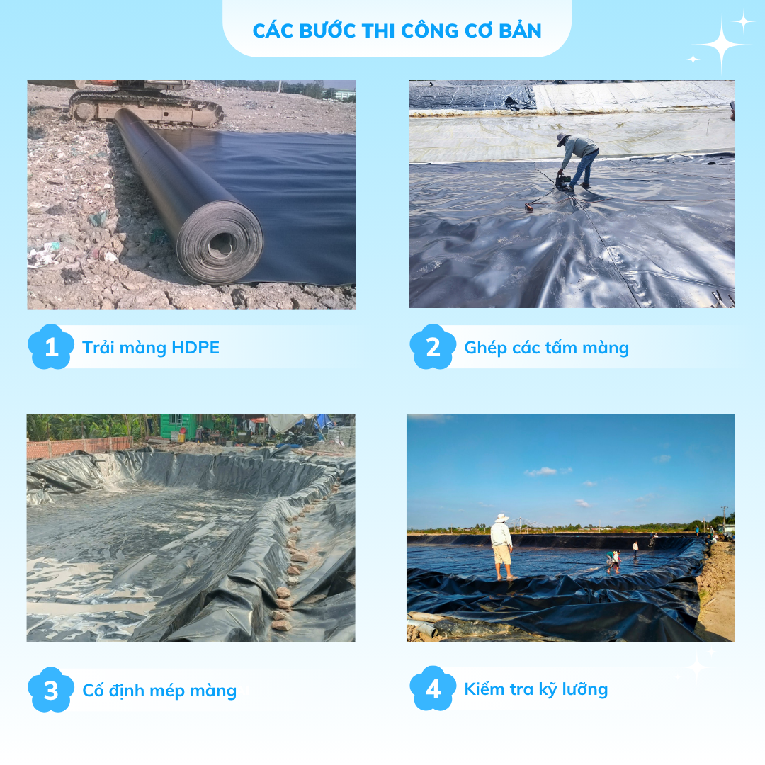 Hướng dẫn thi công màng HDPE cho hồ cá cảnh
