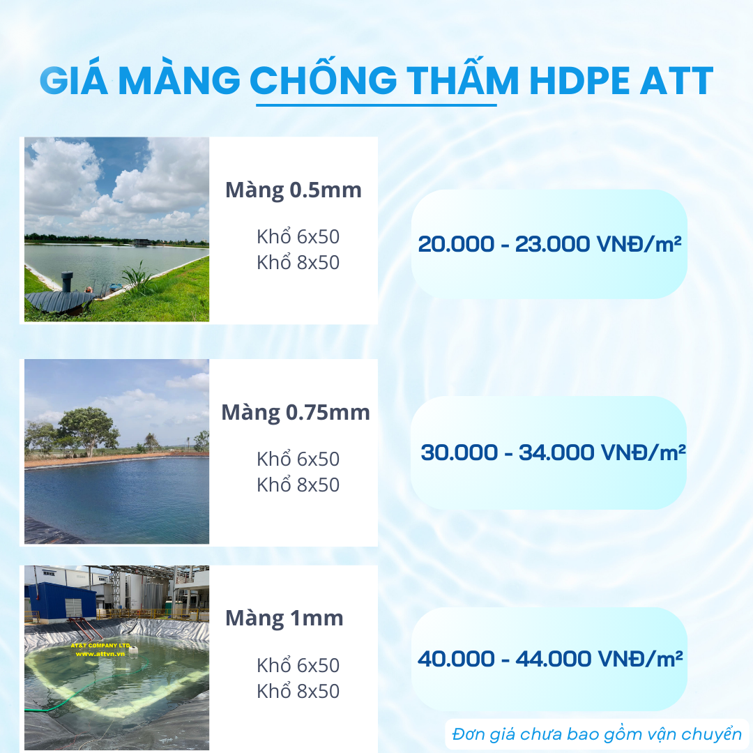 Báo giá màng chống thấm HDPE 1mm