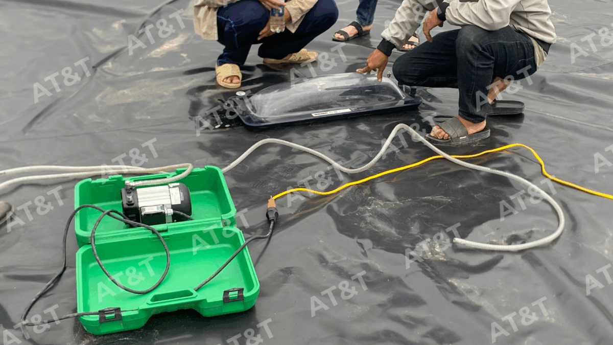 Nghiệm thu thực tế bằng phương pháp thử áp suất khí.