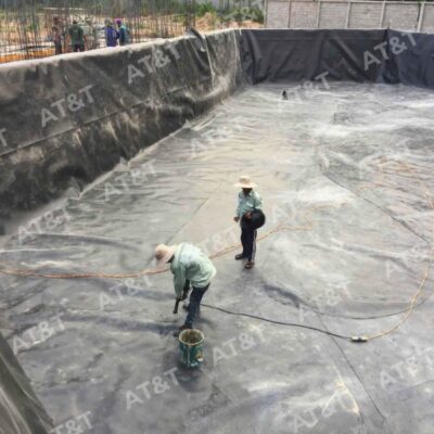 Thi công màng chống thấm HDPE hồ chứa nước nhà thác nhân tạo cho KDL Suối Thanh Long – Lâm Viên Cáp Treo Núi Cấm, An Giang