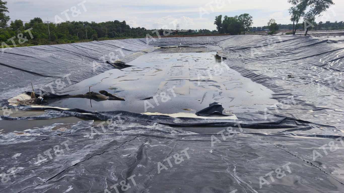 Bạt HDPE được ứng dụng làm hồ chứa nước rỉ rác khu xử lý chất thải