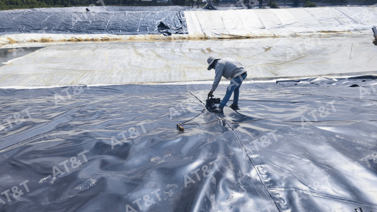 Kỹ thuật hàn nhiệt giúp liên kết các tấm bạt HDPE thành một khối đồng nhất bền vững