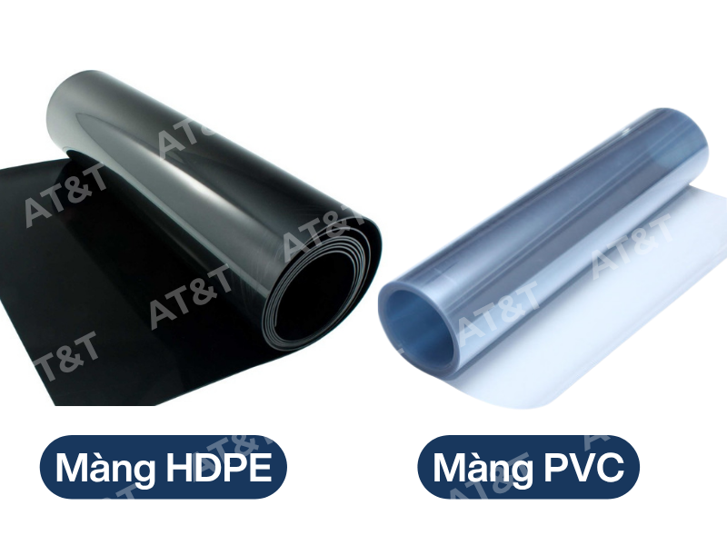 Hình: màng HDPE và màng PVC